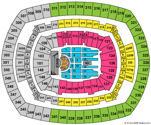 MetLife Stadium (Formerly New Meadowlands Stadium) Seating Chart
